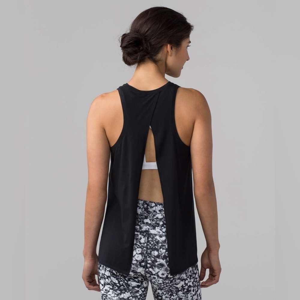 Lululemon All Tied Up Tank, Black, Size 4 - Picture 3 of 13